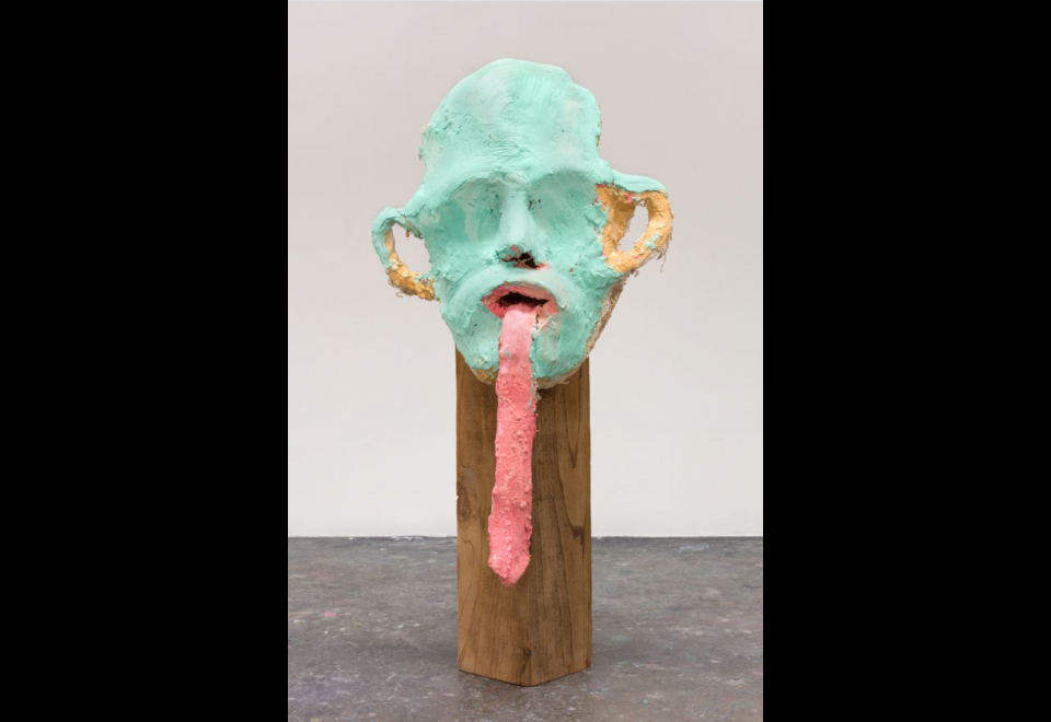 Untitled Face (Pink Tongue #2/Green Face)